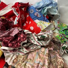 All COTTON fabrics Scrap Box Fabric 5 LBS Fabric .5 yard and smaller Quilt fabri