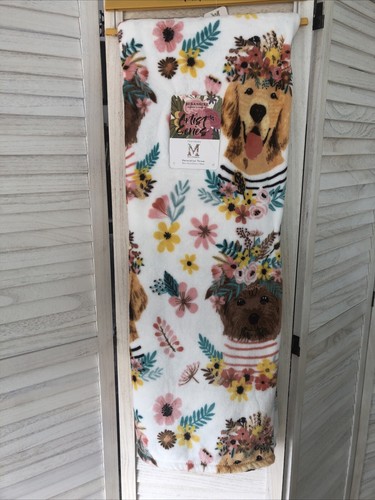 New Berkshire Mia Charro Golden Retriever Terrier Plush Blanket Throw 50 x 70 In - Picture 3 of 5