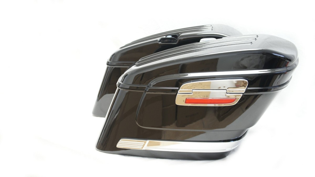 HL Universal Motorcycle Hard Bag Saddlebags Honda Suzuki Kawasaki