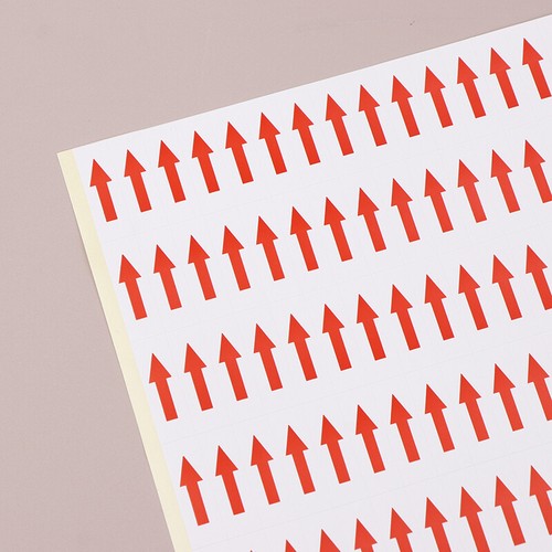 10 PCS Red Arrow Stickers Self Adhesive Custom Labels Directional Arrow Stickers - Photo 3/16