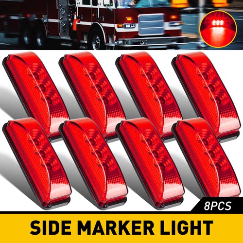 4~20X Marker 12V Side Indicator Light LED Truck Trailer Signal Running Light Red - Picture 12 of 16