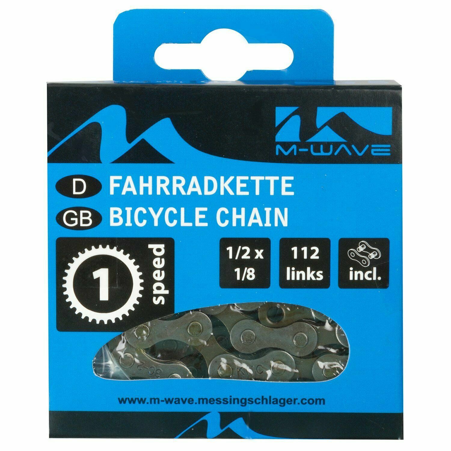KMC Single Speed Chain For Fixed Wheel / BMX / Kids Bikes - 112 Link