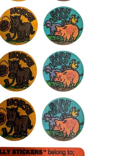 32 Vintage GORDY International Scratch & Sniff Smelly Stickers Zoo Sewer Gas - Imagen 10 de 10