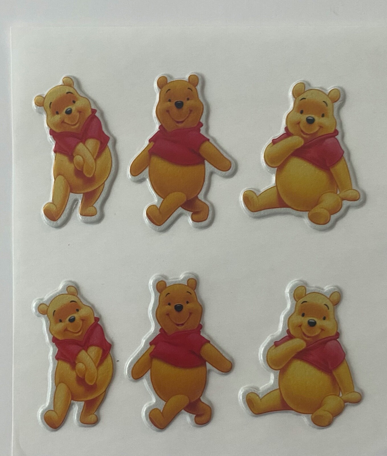 Vintage Puffy Scented Scratch N Sniff The Icon Winnie The Pooh Vinyl Stickers
