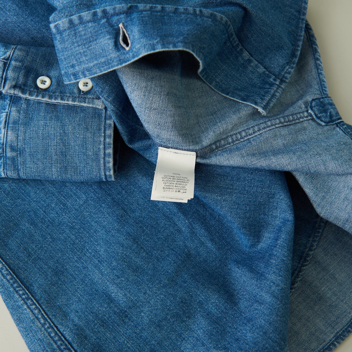 美品✨BRUNELLO CUCINELLI デニム ボタンダウンシャツ M BRUNELLO CUCINELLI 890$ Denim Shirt - Slimfit, Button Down, Medium