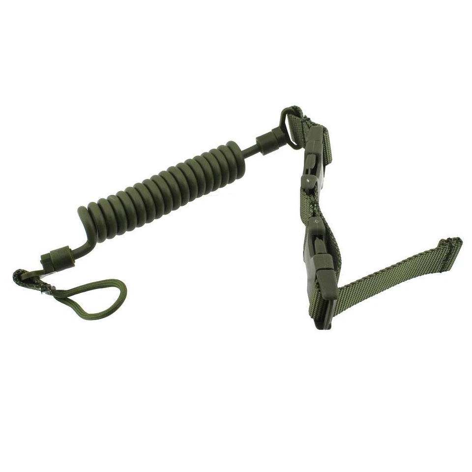 Tactical Pistol Lanyard Sling Elastic Handgun Secure Spring Rope Sling - Image 3 of 4