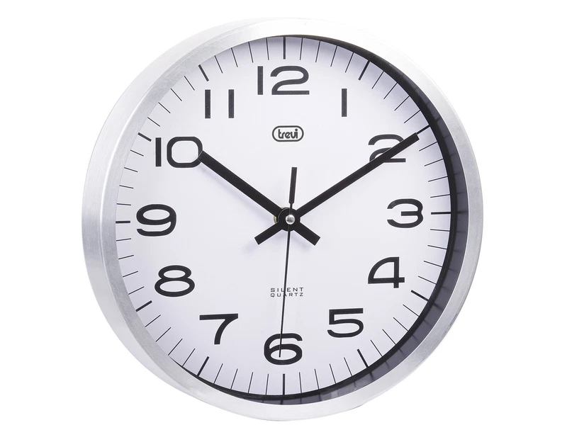Orologio da Parete Analogico SWEEP Trevi Numeri Grandi Grigio in Metallo, fotografia 4 di 7