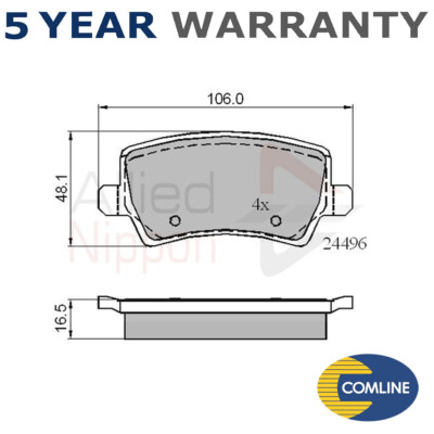 Allied Nippon Rear Brake Pads Set Fits Ford Land Rover Volvo + Other Models