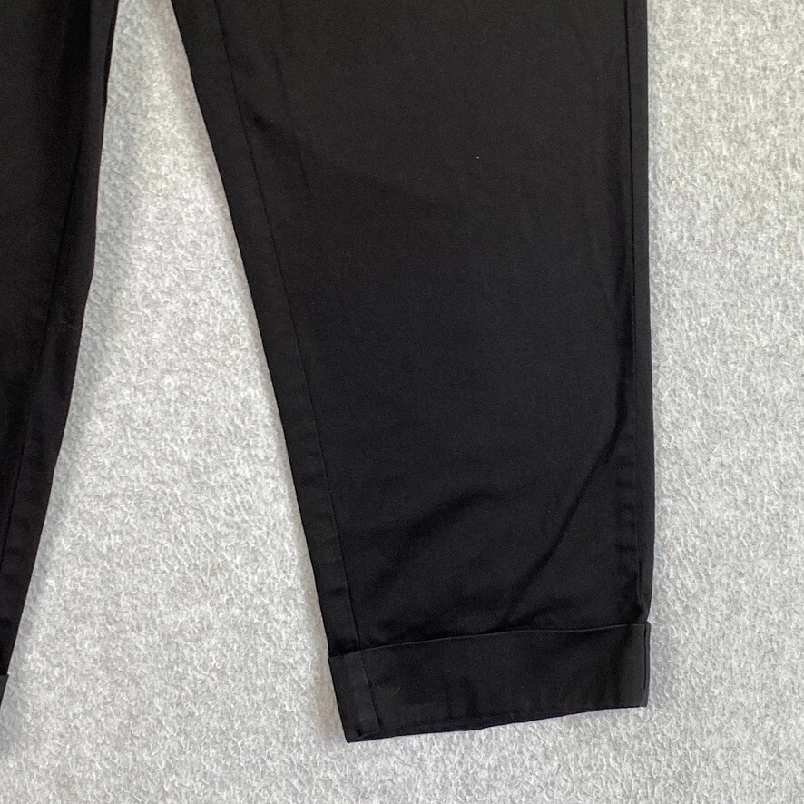 Брюки женские Counterparts 10 черные Chino Capri укороченные с манжетами средняя посадка прямые - Изображение 4 из 4