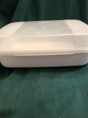 Tupperware 2242D-1 Store-A-Lot Speckled Bottom Hinged Lid 11x7x4 