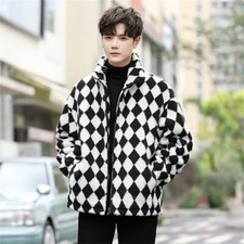 Men's Warm Jacket Cotton Jacket Outdoor Warm Plain Fashion Streetwear