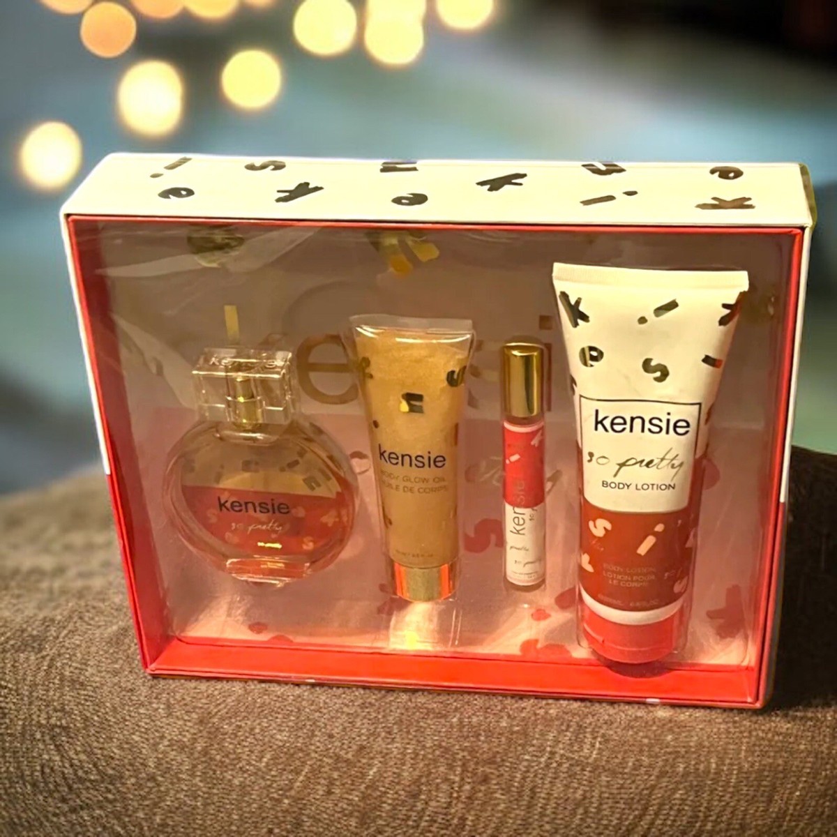Kensie 'so Pretty' Geschenkset | 3-teilig Mit Parfum, Bodylotion & Leuchtöl