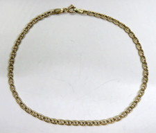 GOLD ANKLET 14K Yellow Marine Anchor 9" Italy Beach  L@@K Beautiful Real