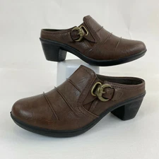 Easy Street Calm Tan Burnish (Brown) Medium Women's Slip On Mule 