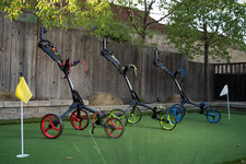 CUBE CART 3 Wheel Push Pull Golf Cart: Smallest Folding Lightweight Compact Cart