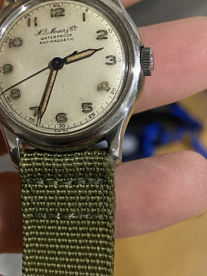 Reloj militar Henry Moser & Cie vintage años 40 W.W.2 ERA para hombre Foto 3 de 4