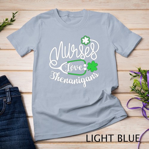 Camiseta Unisex Nurses Love Shenanigans Divertida Día de San Patricio Suerte Enfermería - Imagen 6 de 15