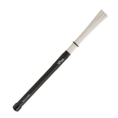 Stagg SBRU10-RN Poly-Borsten Nylonbürsten mit schwarzem Gummigriff für Drums