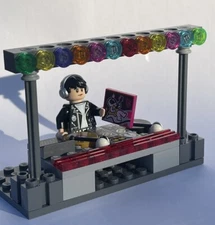Lego Dj w Turntables Lighting Bar Cake Topper Pop Star Custom Made Read Descript