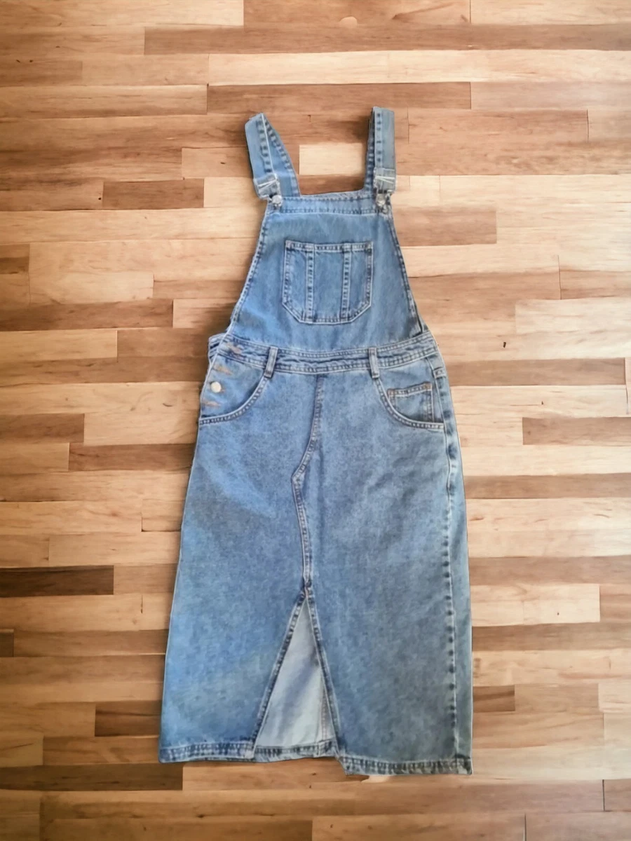 Ladie s La Redoute Denim Dungeree Light Blue Midi Dress Causal