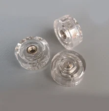 50pcs M4 Plastic Transparent Nut Hand Screw ABS Nut Glass Lamp Decor Closed End