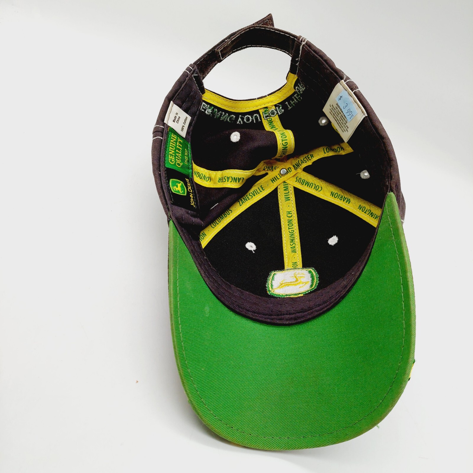 John Deere Strapback Adjustable Hat Brown Green "… - image 6