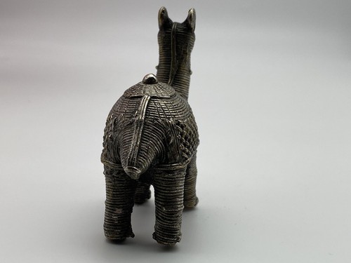 Antique Figurine Camel Silver Metal Desk Ornament Incense Burner Asian - Picture 3 of 11