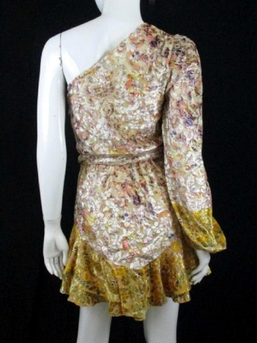 HEMANT & NANDITA KALON ONE SHOULDER BELTED MINI DRESS SZ.XS-NWT - Picture 4 of 5