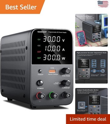 Adjustable 300W Bench Power Supply with Output Protection & 4-Digit Display