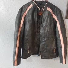2xl Hot Leathers Blk/pink Motorcycle Riding Jacket W/pistol Pocket