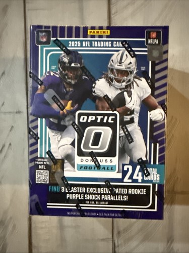 Panini 2025 Donruss Optic Football Blaster Box Trading Cards 6 Packs of 4 Cards