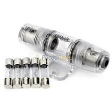 High Quality In-line 4 or 8 Gauge AGU Fuse Holder  5 Pack 80 AMP AGU Fuses