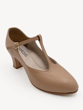 NIB Capezio Adult Jr Footlight T-Strap Character Shoes in Caramel 750 