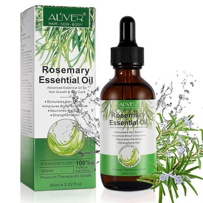 Organic Rosemary Essential Oil for Hair Growth, 100% Pure & Natural - Free Shipp
