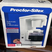 NIB Proctor Silex 12 Cup Automatic Drip Coffeemaker A607A Coffee Maker Vintage