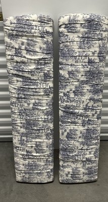 2 Custom Window Treatment Valance Cornices Blue Periwinkle Toile French Country