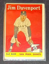 1958 Topps Baseball Jim Davenport #413 RC San Francisco Giants