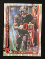 2025 Topps Chrome Football Quinshon Judkins Ray Wave Refractor 325 RC Browns