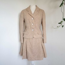 Vintage Dereta London Wool Skirt Suit UK 6-8 with Fuller Bust