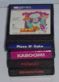 Atari 2600 Game Lot of 4: Pengo, Piece o' Cake, more