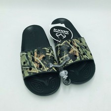 Crocs Men's 7 Women's 9 Classic Realtree Slides Black Camoflauge Camo NWT