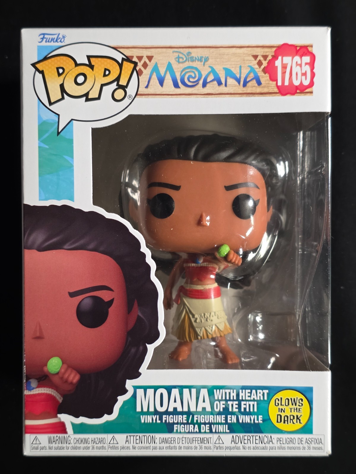 Funko Pop! - Moana con corazón de Te Fiti - Brilla en la oscuridad - Disney - Vinilo