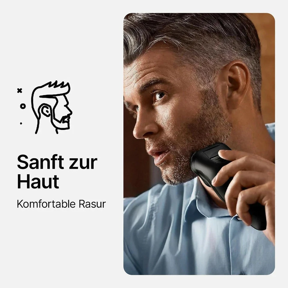 Oryzom™ V1 Pro Slim Men's Electric Shaver 4D Battery Waterproof 3-Head Shave - Image 4 of 4