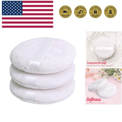 4 Inch Powder Puff, Washable Large Body Powder Puff for Face Cleaning,Makeup ...