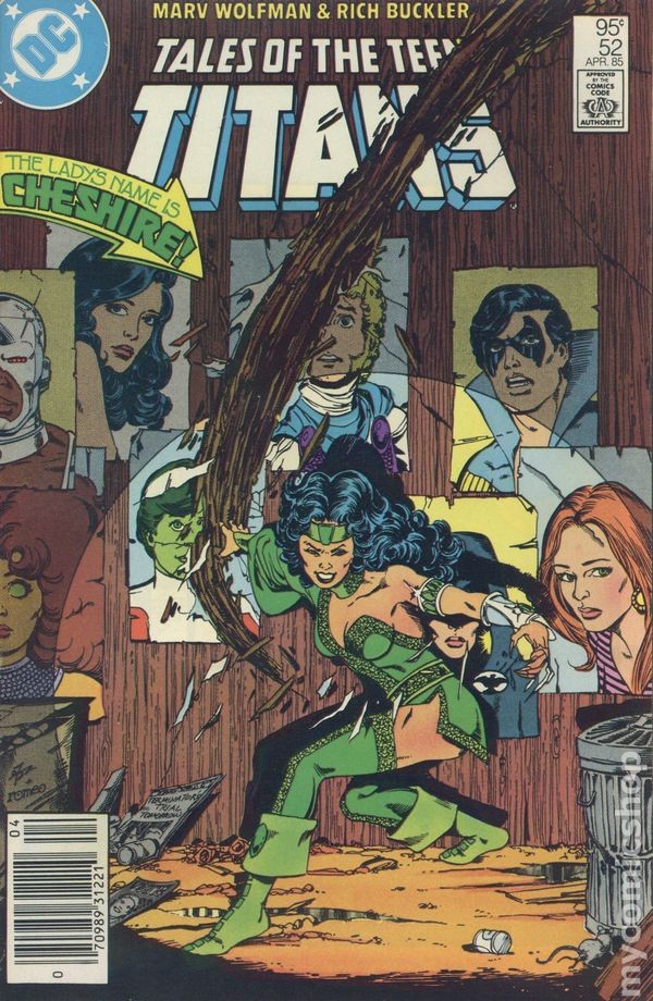 New Teen Titans Canadian Price Variant #52 VG/FN 5.0 1985 Stock Image Low Grade