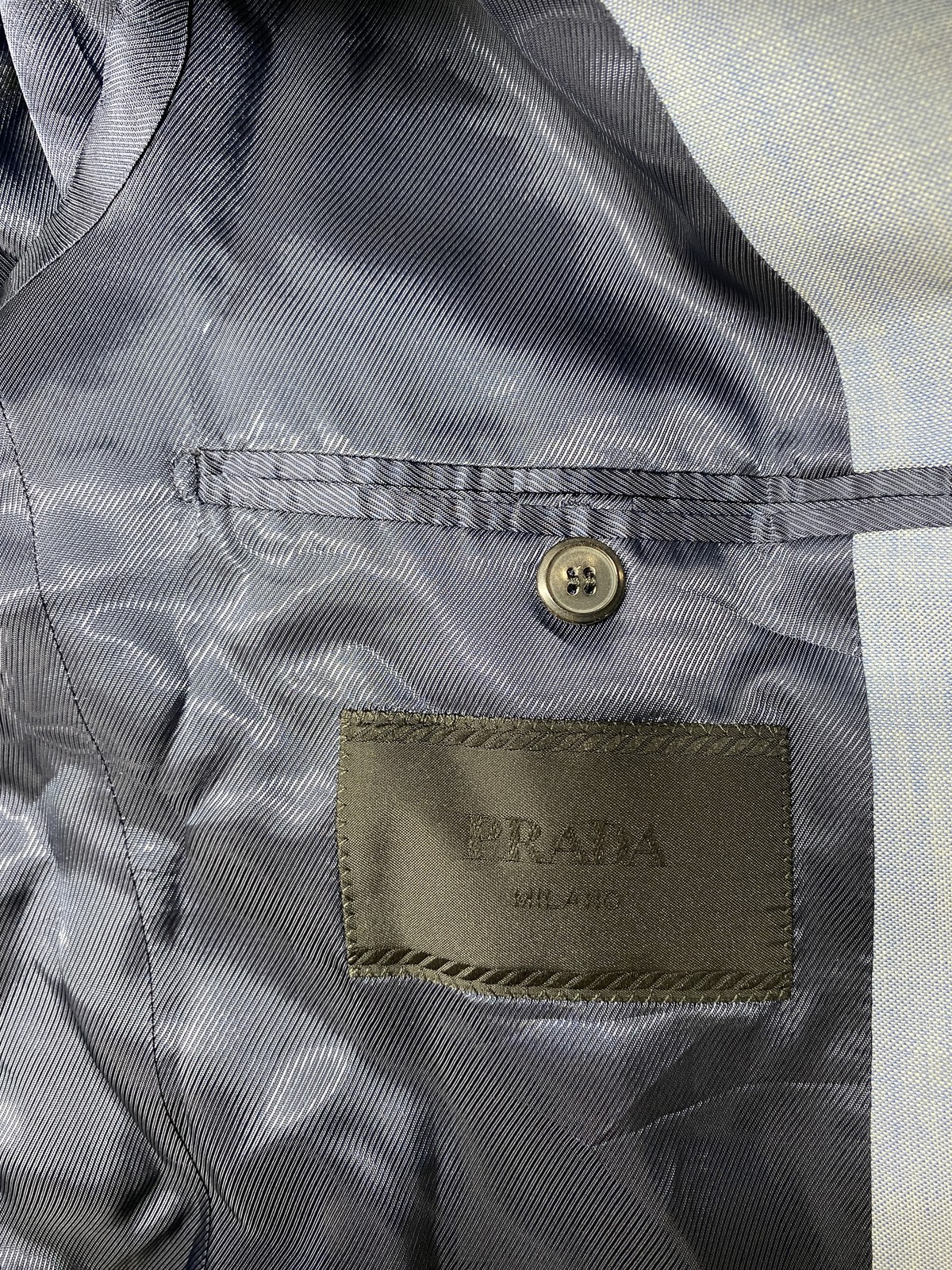 Prada Mens Single-Breasted Wool Suit 2 Piece Size 40 Medium Blue thumbnail 22