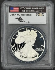 2013-W $1 PROOF AMERICAN SILVER EAGLE PCGS MERCANTI HANDSIGNED PR69 DCAM