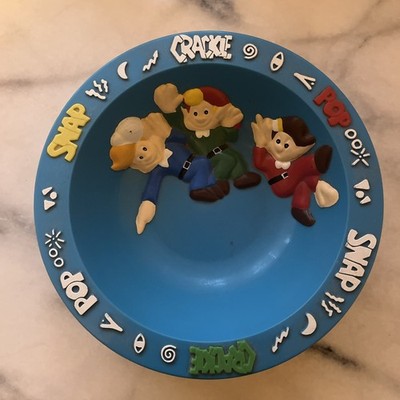 Vintage Sammlerstück Kellogg's Snap Crackle Pop Kunststoff Schüssel. 