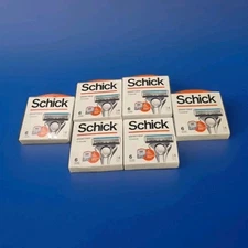 6 Packs Schick Quattro Titanium 4 Blades Razor Refills 6/Pk Total 36 Cartridges