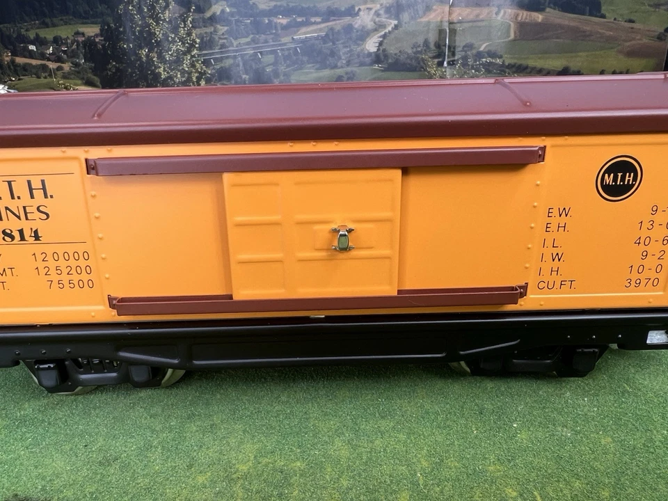 O GAUGE 3-Rail MTH TINPLATE TRADITIONS 10-3003 MTH LINES BOX CAR #814 MINT - Image 4 of 4